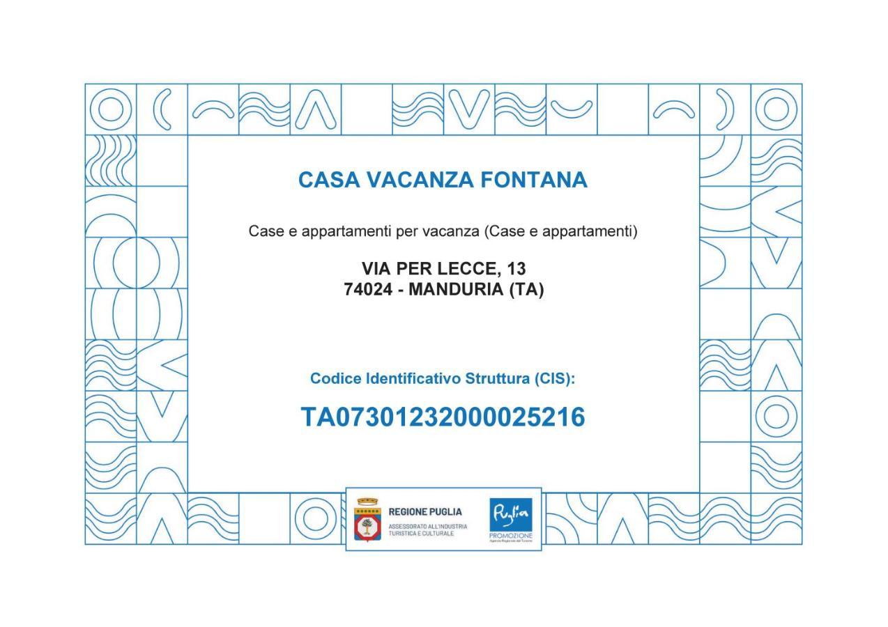 Casa Vacanza Fontana Manduria Esterno foto